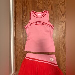 Brandon Maxwell x Fila tennis tank and skirt set